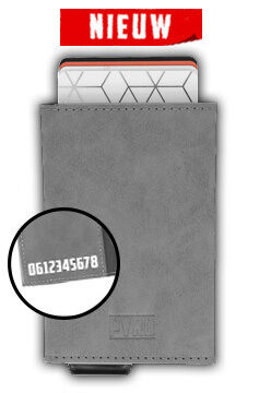 Pyro wallet | Portemonnee + NAAM/NUMMER lightgrijs
