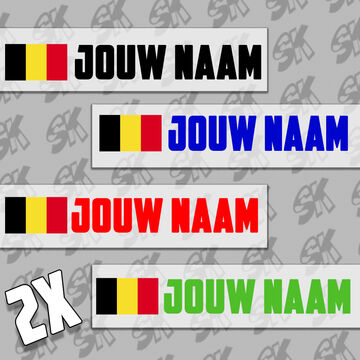 Belgische Rijders Vlag Met Naam