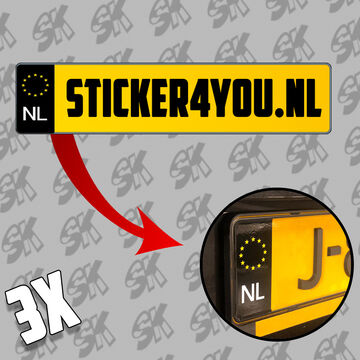 Zwarte Kenteken Sticker