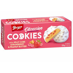 Bergen Cookies Jelly Cube Strawberry & Peanut Butter 128g