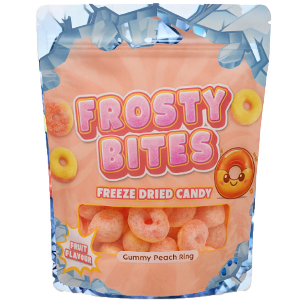 Frosty Bites Peach Ring 50 Gram