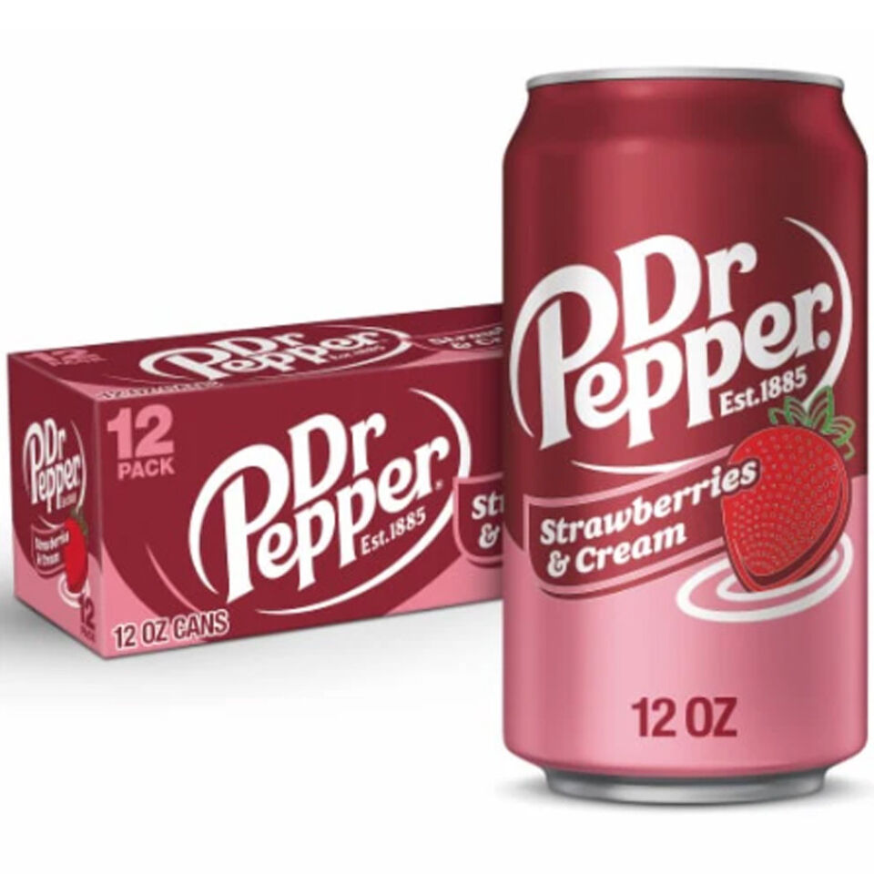 12X Dr. Pepper Strawberry & Cream 355ml DOOS