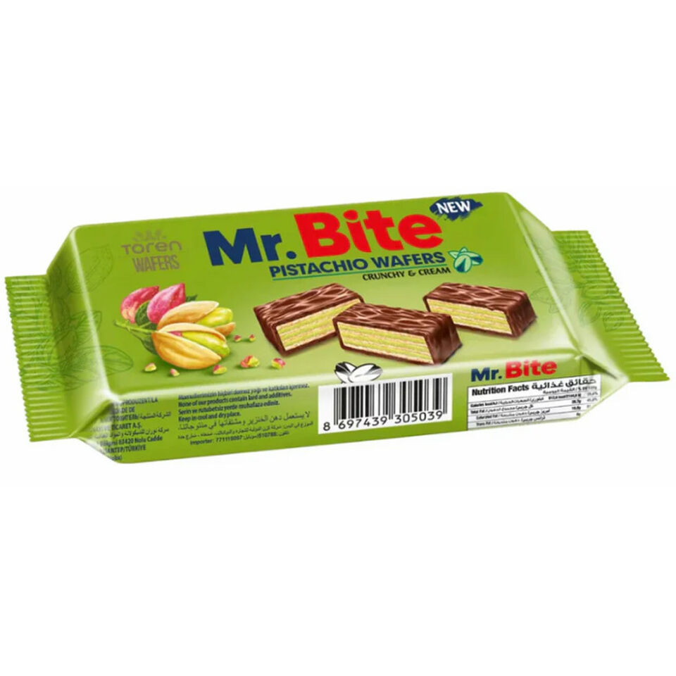 Mr Bite Wafers Pistachio 35g