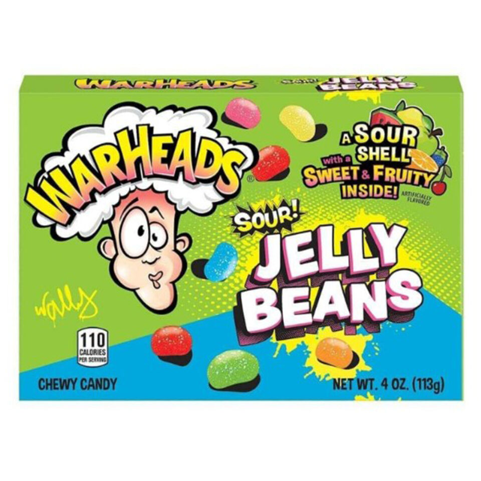 Warheads Sour Jelly Beans 113 Gram