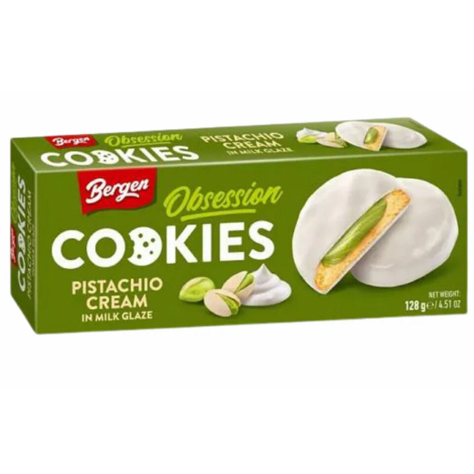 Bergen Pistachio Cream Milk Glaze Cookie 128g