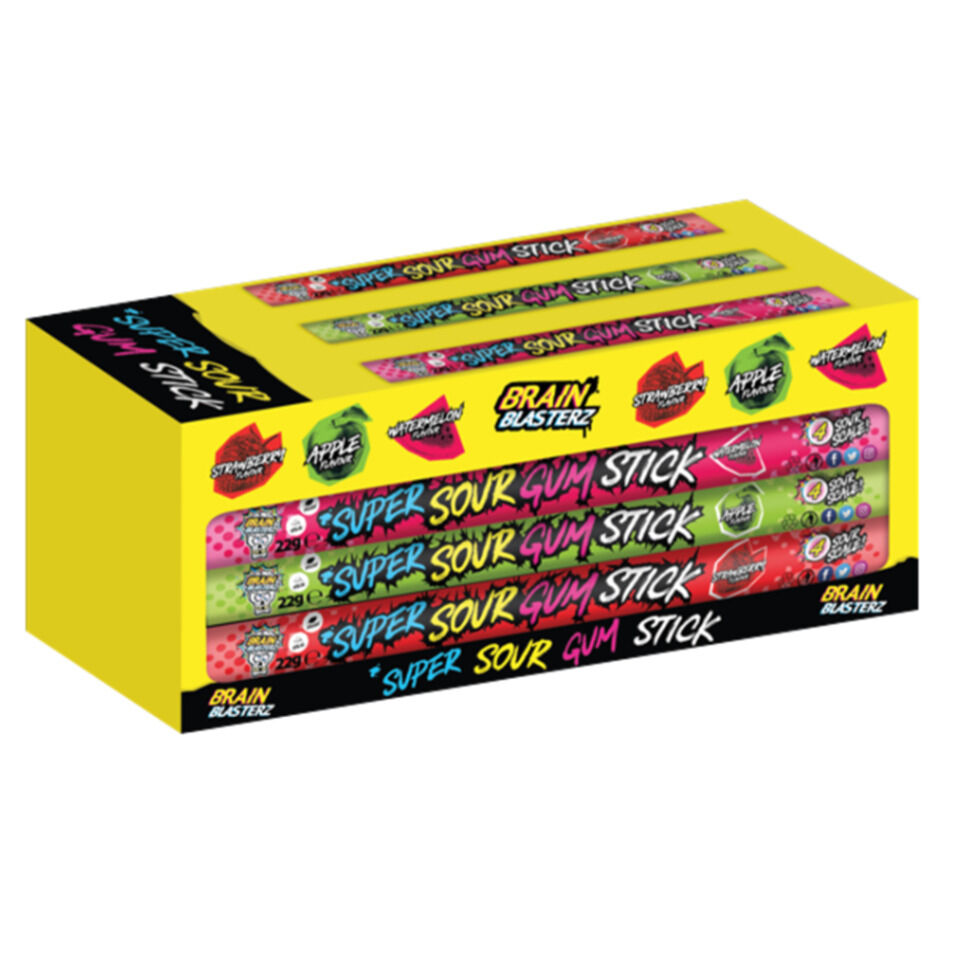 Brain Blasterz Sour Gum Cord 22 Gram