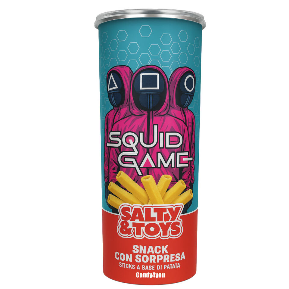 Salty & Toys Squid Game Fries Snack 40G + Gift Sleutelhanger 