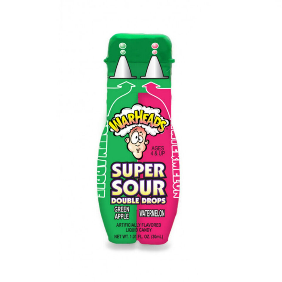 Warheads Super Sour Double Drops Green Apple  Watermelon 30ML