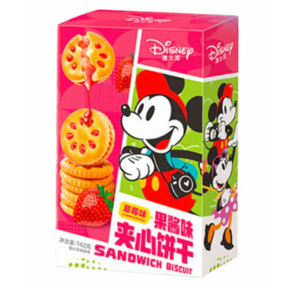 Disney Japan Strawberry Jam Sandwich Biscuits 150 Gram