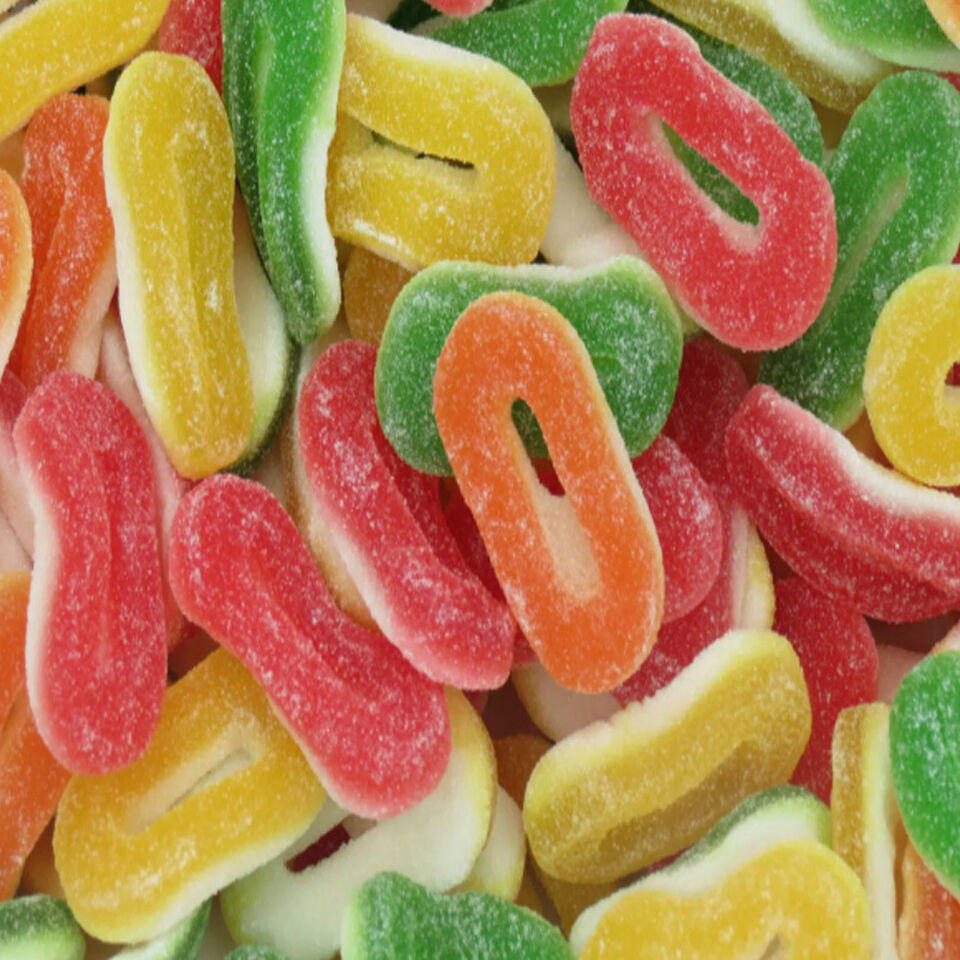 Gesuikerde Ringen Mix 250 Gram