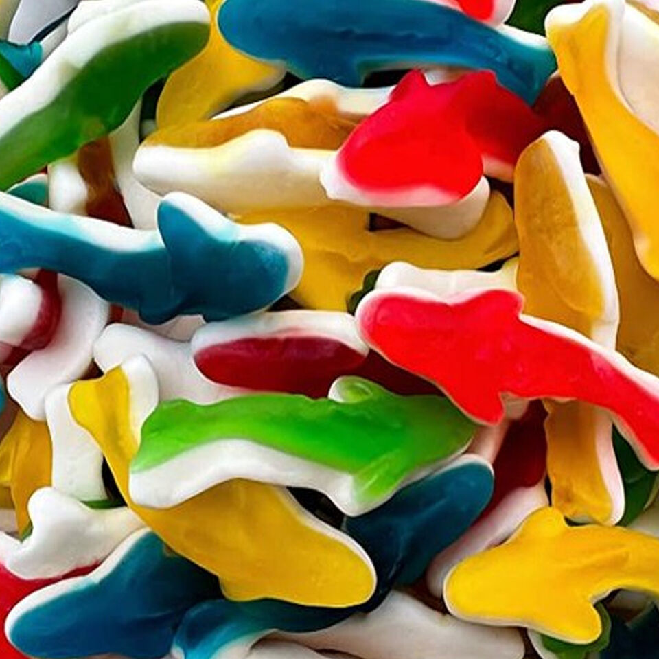 Gekleurde Haaien mix 250 Gram