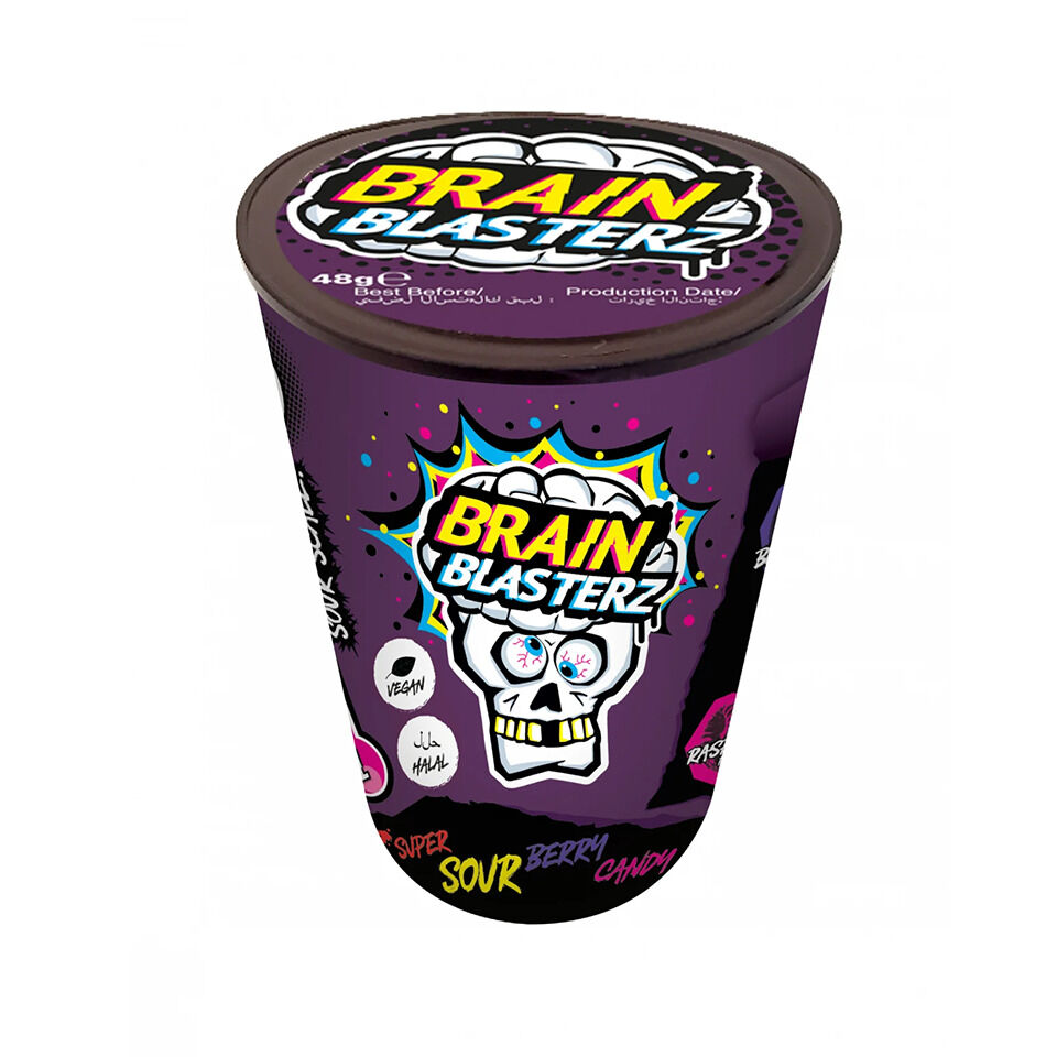 Brain Blasterz Dark Fruits Hard Candy Tub 48 Gram